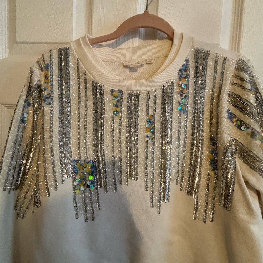Anthropology Let Me Disco Sequin Sweatshirt - Picture 11 of 12